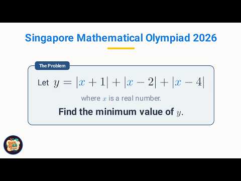 Singapore Math Olympiad 2026 | Minimize a Sum of Absolute Values