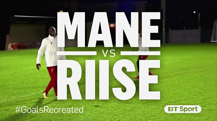 Sadio Man attempts John Arne Riise's thunderbolt for #GoalsRecreated