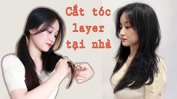 [ENG CC] Tự cắt tóc layer tại nhà | How I cut my hair at home in long layers | Long layered hair cut