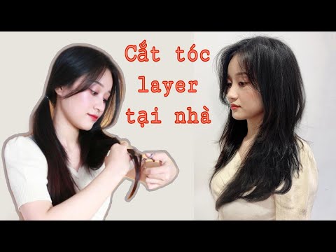 [ENG CC] Tự cắt tóc layer tại nhà | How I cut my hair at home in long layers | Long layered hair cut