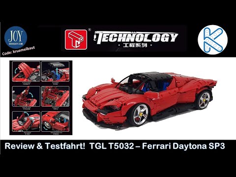 YouTube thumbnail: Ein kleinerer Daytona SP3! Review TGL T5032 Ferrari Daytona SP3 1:10