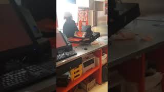 Cashiers at Little Caesar's Critiquing a Robber