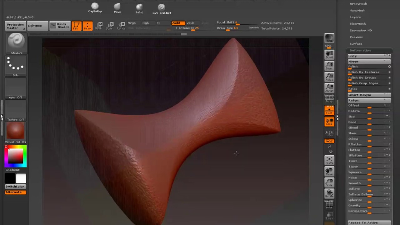 how to use deformation master zbrush
