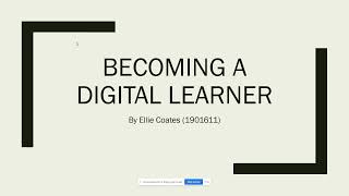 Becoming A Digital Learner. UWTSD