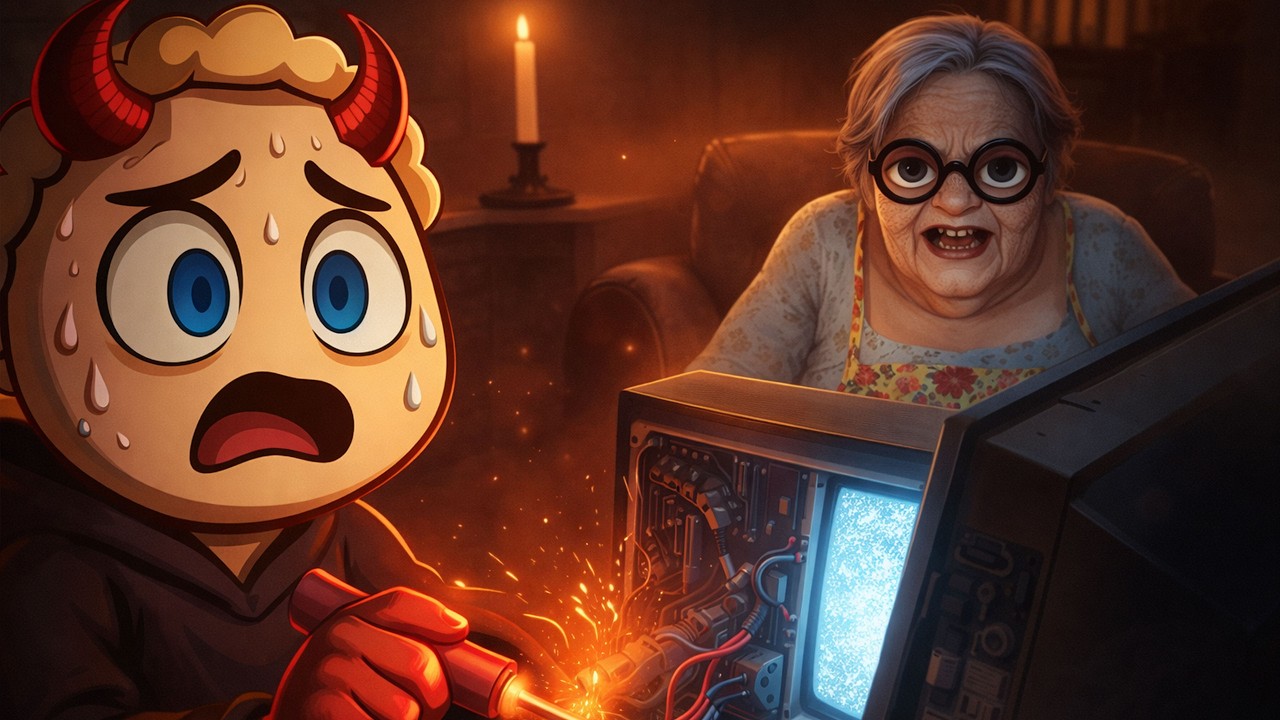 Ремонтирую телек злой бабке! 🥟 OH DEMON! Fix My TV: Полное прохождение