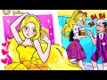 Paper Dolls Dress Up - Rich Popular vs Broke Unpopular Girl In School Dress - Barbie Story &amp; Crafts