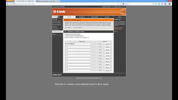 How To Setup Parental Controls on Dlink DIR 605 / Any Dlink Router