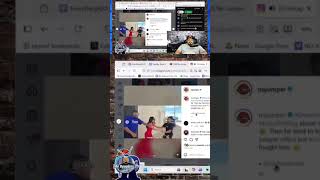 Crip Mac Grabs Lena The Plug Butt &amp; Deen The Great Fight 💯 #cripmac #reaction #lenatheplug  #adam22