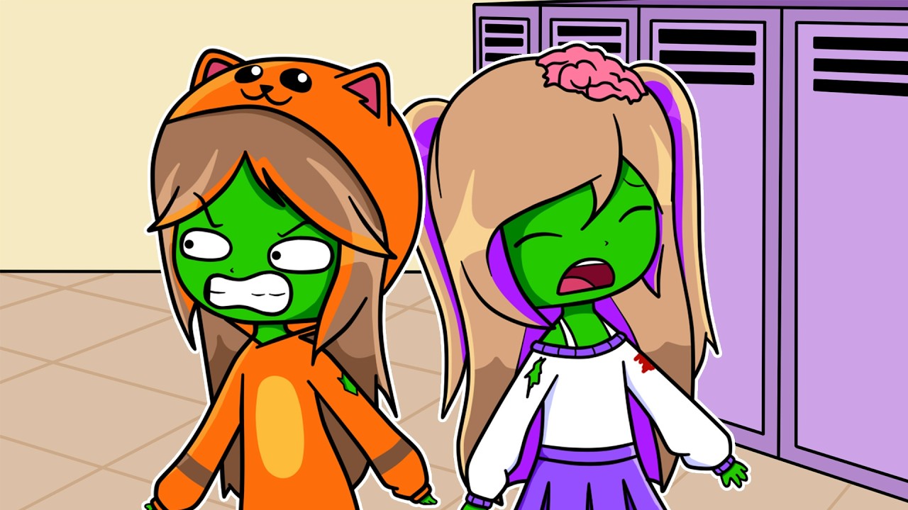 LYNA y MANDARINA se Convierten en ZOMBIES en la Escuela de Roblox