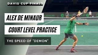 Alex De Minaur Practice Points. The speed of "Demon" is crazy (Davis Cup Finals 2023)