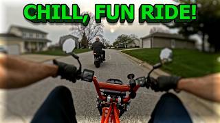Riding The Neighborhood Streets On Minibikes!