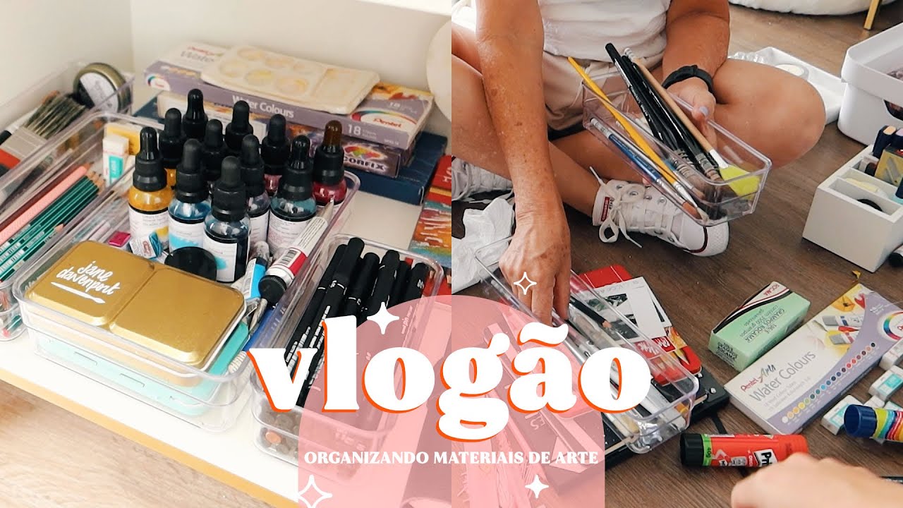 ORGANIZANDO os materiais de ARTE :)