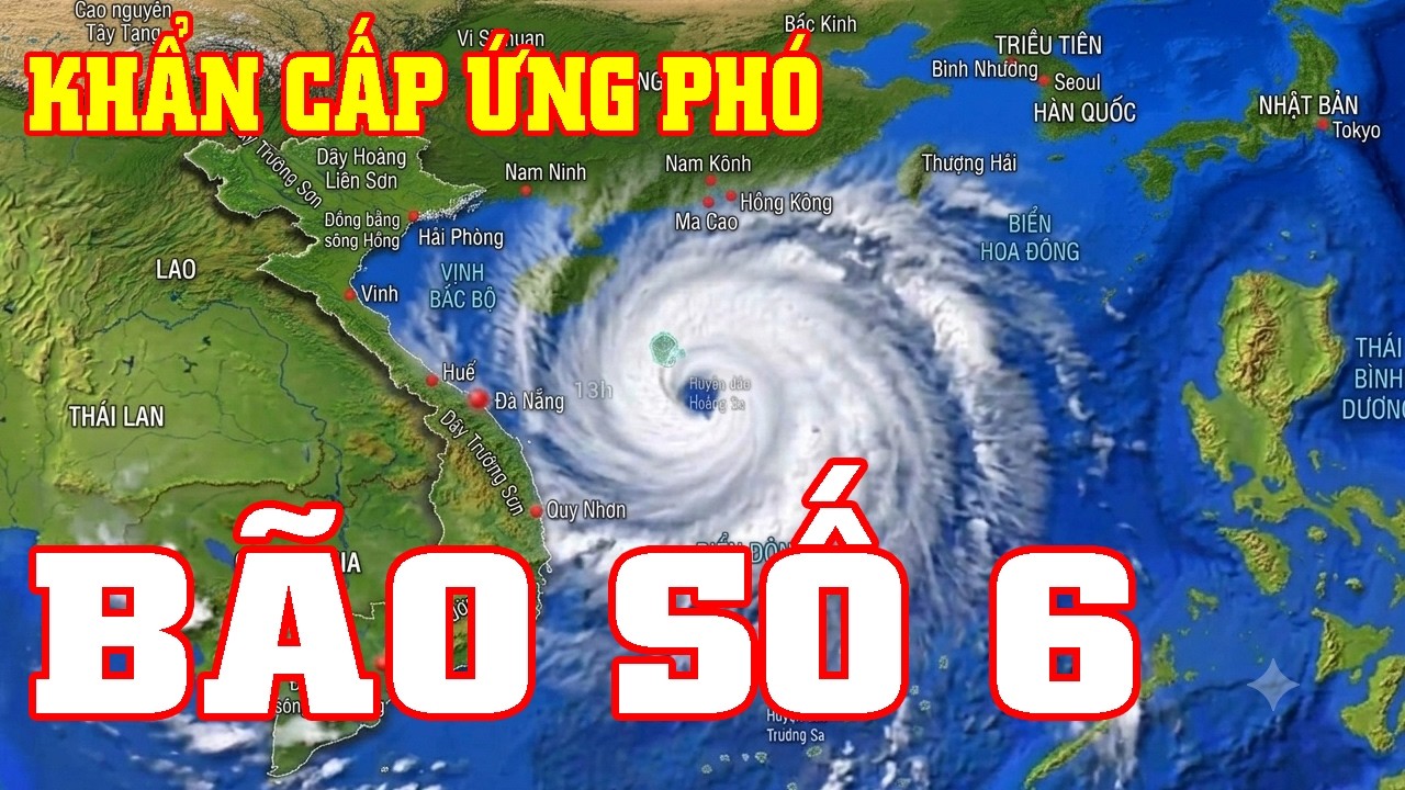 🔴Trực tiếp: Khẩn cấp - bão số 6 áp sát đổ bộ vào đất liền - các tỉnh bắc bộ dề phòng