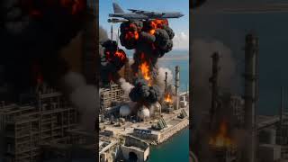 Ai generator  More bomb dropping oveer Iranian Oil Factory! #NavalOperations #SeaPower #usnavy
