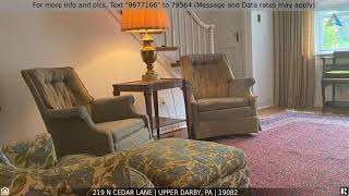 Priced At 125,000 - 219 N Cedar Lane, Upper Darby, Pa 19082