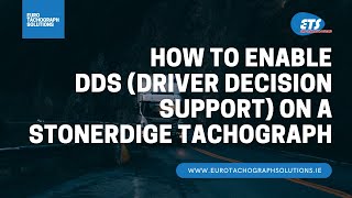 How To Enable DDS (Driver Decision Support) On A Stoneridge SE5000 Tachograph screenshot 5