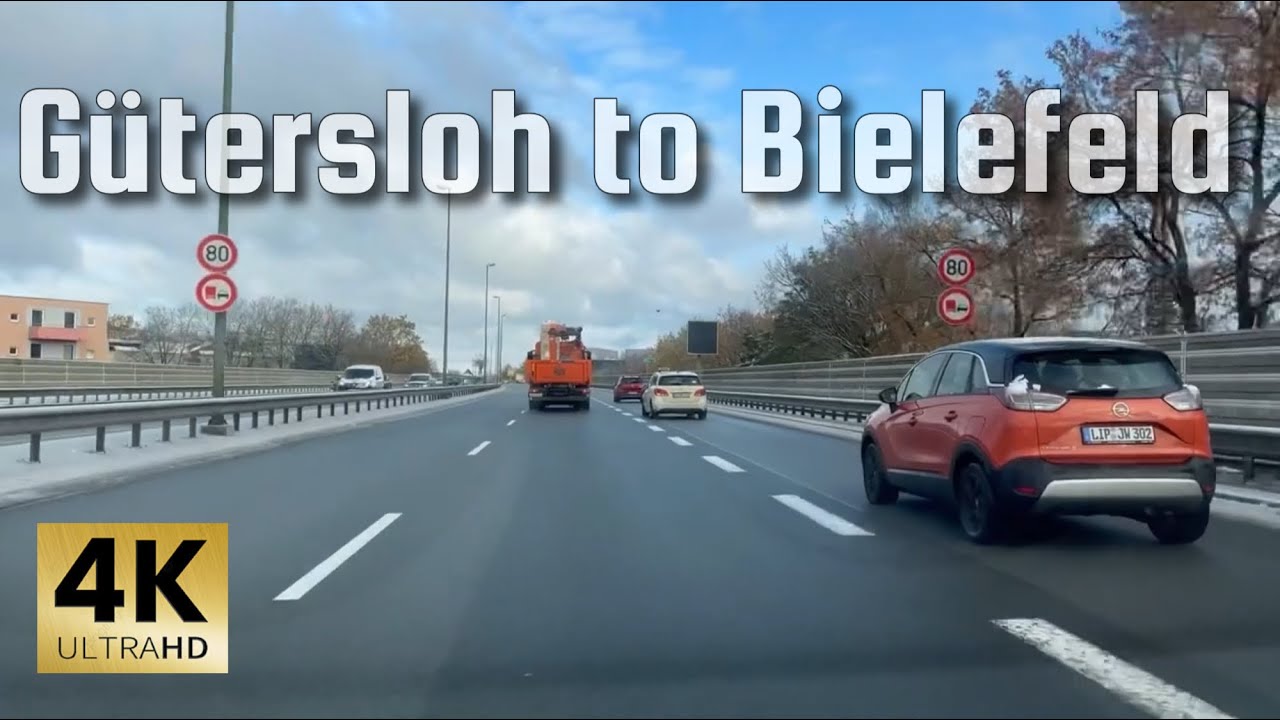 Driving tour, Gütersloh to Bielefeld |🇩🇪 Germany [4K/ HDR]!