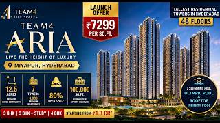 Team4 Aria | ☎️ +91-9643523582 | Miyapur, Hyderabad | Luxury 3 BHK Flats Starting ₹1.3 Cr #3bhk