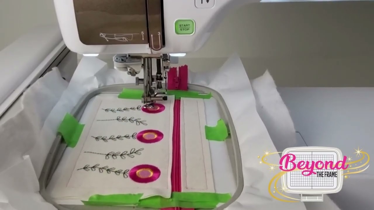 Fringed Flower Zipper Bag In The Hoop. FREE EMBROIDERY PROJECT