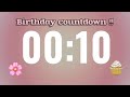 BIRTHDAY COUNTDOWN 10 SECONDS Aesthetic