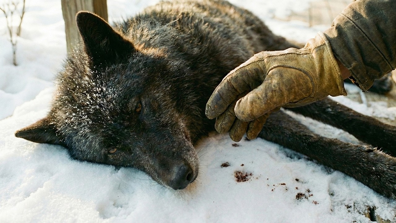 He Rescue a Dying Wolf at -30°C. One Year Later, The Wolf Returned to Pay the Debt
