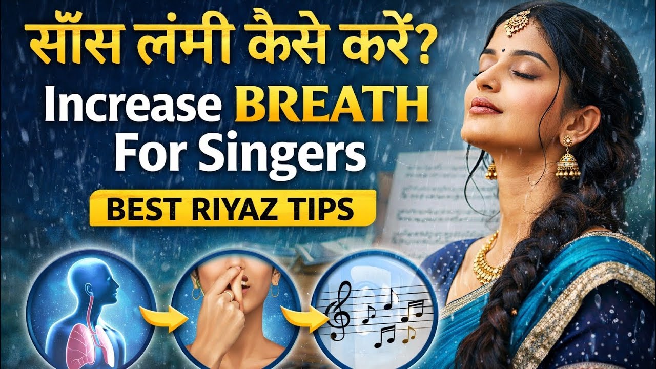 सिंगर्स के लिए साँस बढ़ाने का सही तरीका | Riyaz Breath Control Control for Singers | Vocal Riyaz