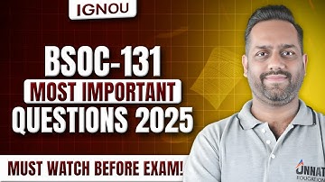 IGNOU BSOC 131 Question Paper June 2025 Solved | BSOC 131 Introduction to Sociology Questions