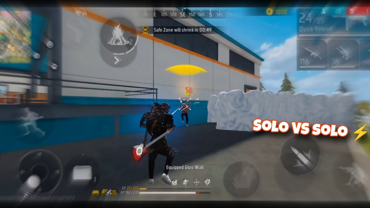 Free Fire 🔥 Solo VS solo BR Rank Gameplay ⚡ - YouTube