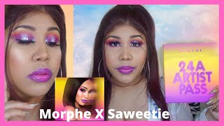 MORPHE X SAWEETIE COLLECTION 24A ARTIST PASS PALETTE REVIEW + TUTORIAL