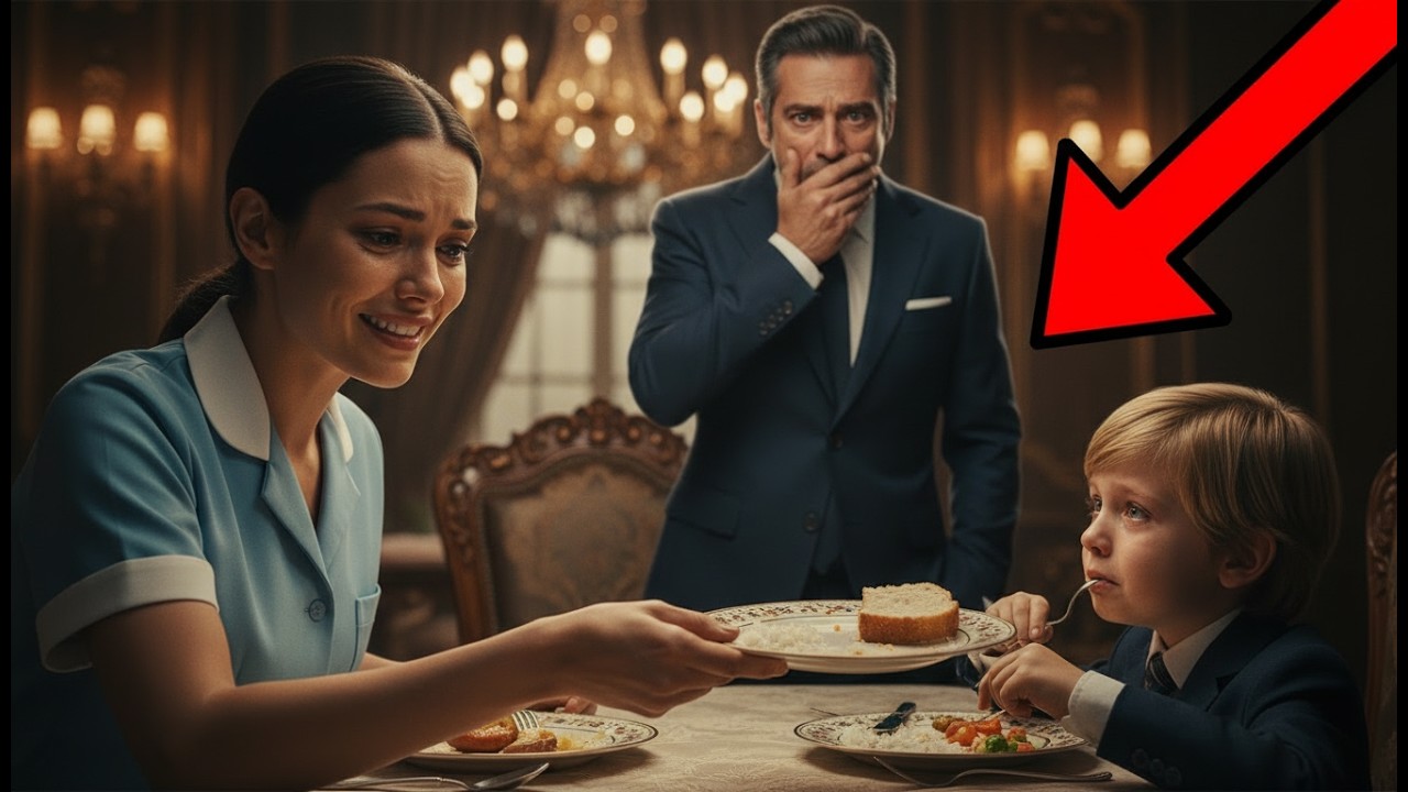 BABÁ SACRIFICA PRÓPRIA REFEIÇÃO PARA ALIMENTAR FILHO DO MILIONÁRIO VIÚVO... ELE DESCOBRE TUDO