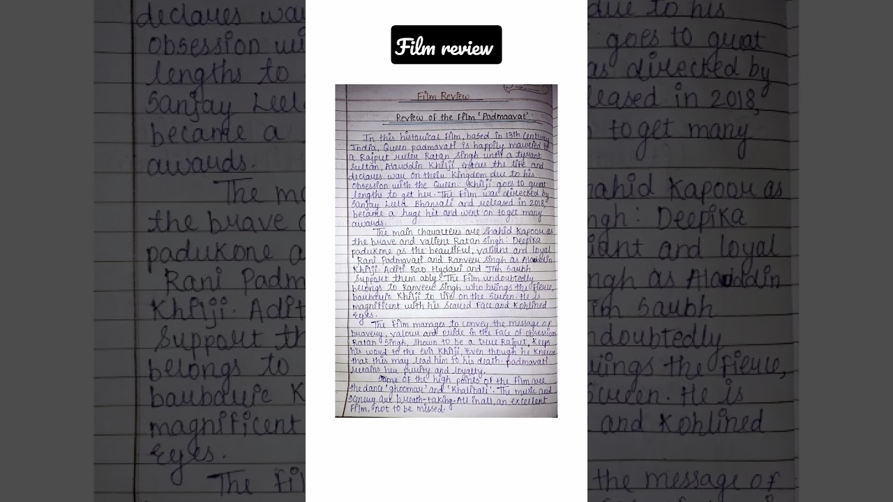 Film Review| English writing skill