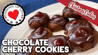 Chocolate Cherry Cookies | Chocolate Thumbprint Recipe | Christmas Cookies by Cooking Up Love 2,172 views 2 years ago 5 minutes, 32 seconds
