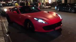 Arsenal footballer Aubameyang driving his Ferrari in London.