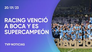 Con un penal sobre la hora Racing gano la Supercopa Internacional