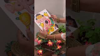 New! Paper Ganpati and Decor with flower fairy lights: Creative DIY decoration for Ganpati festival