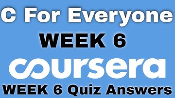 C For Everyone : programming fundamentals week 6 answers | C For Everyone week 6 coursera | week 6