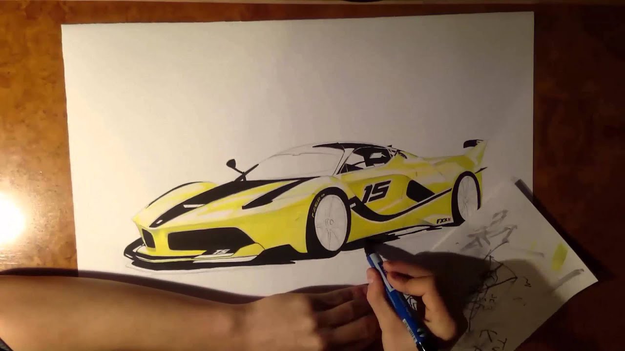 Ferrari Fxxk Speed Drawing By Darko Iker