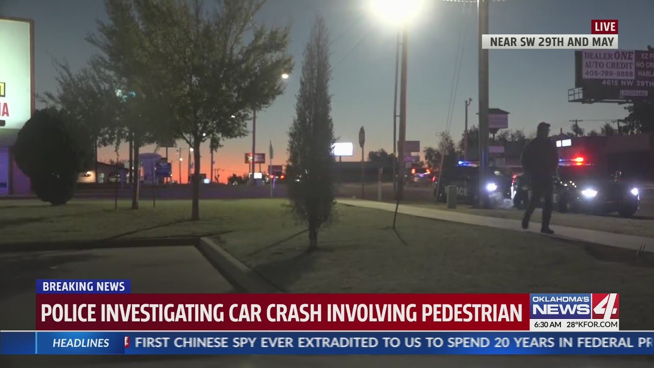Pedestrian hit by car in southwest OKC - YouTube