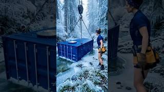 Secret Frozen Ice Bunker Inside Frozen River ❄️🔨