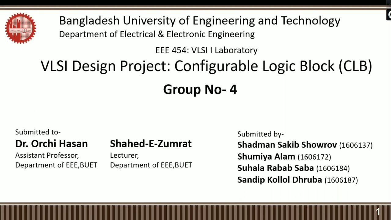 EEE453_PROJECT PRESENTATION | VLSI Design Project: Configurable Logic Block (CLB) |Cadence| EEE,BUET