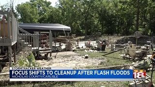 Focus shifts to cleanup after flash floods