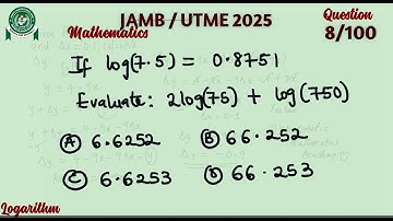 JAMB/UTME MATH QUESTION 8