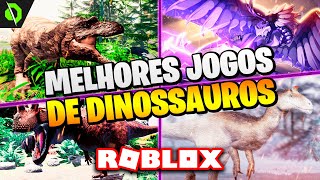 SELVAGENS! TOP 10 MELHORES JOGOS de DINOSSAURO no ROBLOX! screenshot 4