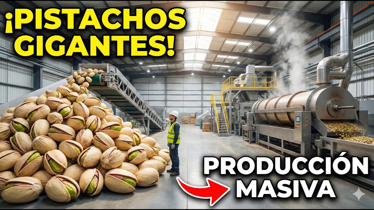 ¡La Máquina que SACUDE Árboles!  Cosecha y Procesado de Pistachos 2K