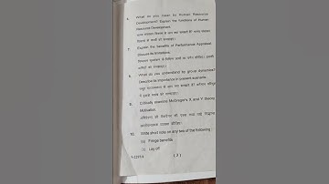 M.Com(Second Semester) Examination, Question Paper, Commerce l Human Resource Management #shorts