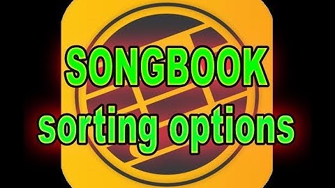 SONGBOOK - sorting songs