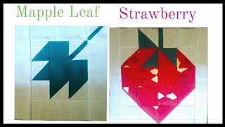 How to make a Strawberry quilt free patternand Easy Maple Leaf Quilt Block / Quilt Blocks pattern