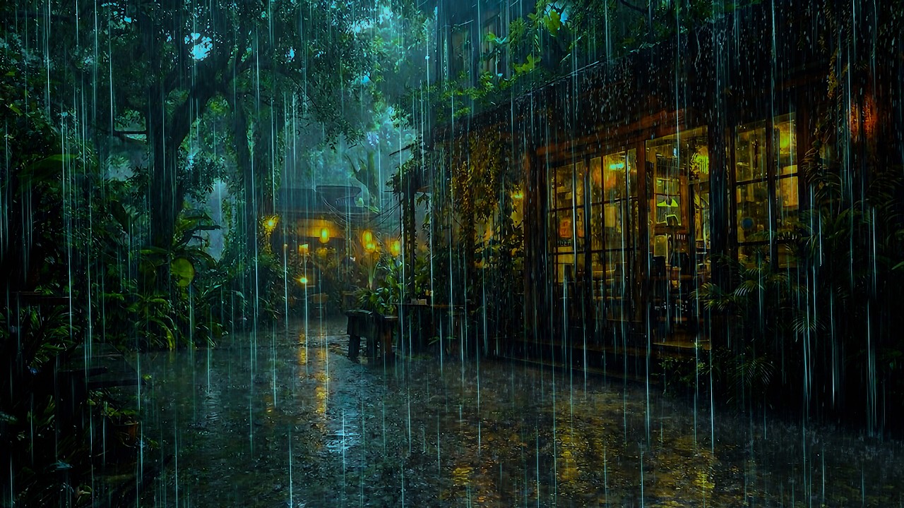 Wash Away Fatigue & Fall Asleep Quickly with Heavy Rain on Forest Porch | Continuous ASMR Rain