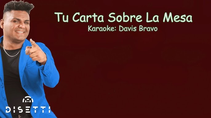 Davis Bravo - Tu Carta Sobre La Mesa (Karaoke) | Salsa Romántica - YouTube