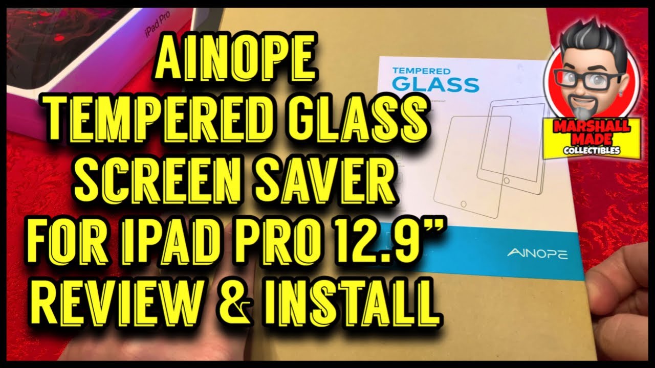 Ainope 2018 iPad Pro 12.9 Tempered Glass Screen Saver Review & Install